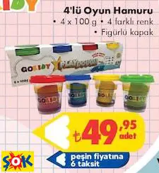GOKİDY 4'LÜ OYUN HAMURU 4X100 G
